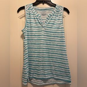Sonoma, Small, Blue & White Striped Women's Tank Top
